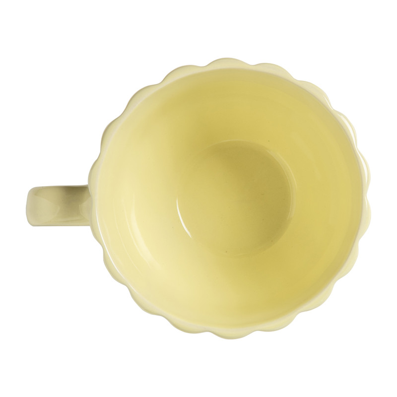 Mok geschulpt - geel - 300 ml