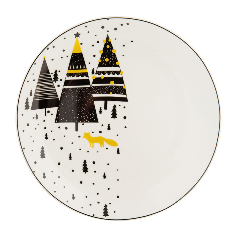 Dinerbord kerstboom - 27 cm 