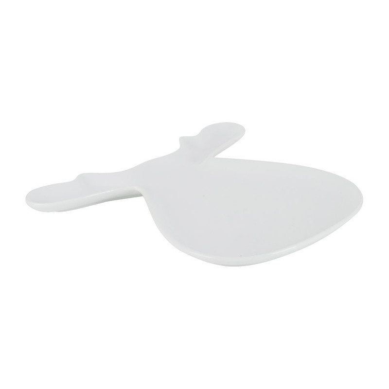Bord rendier - 24x25 cm - wit