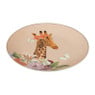Ontbijtbord giraffe - roze - ø20 cm 