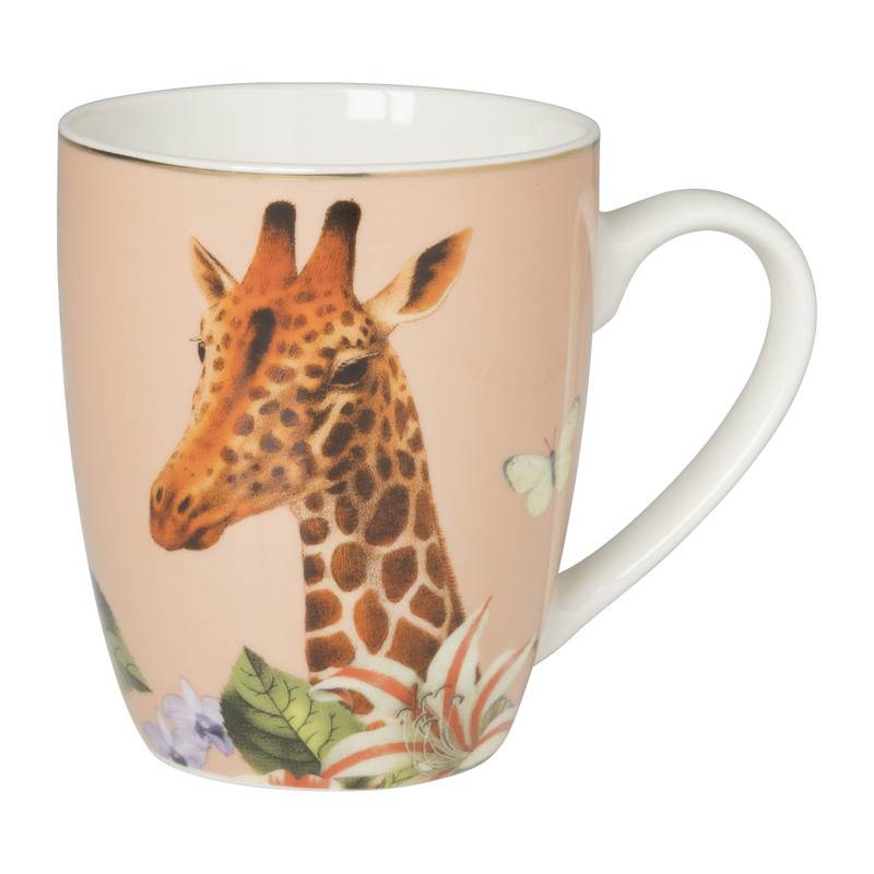 Mok giraffe - roze - 360 ml 