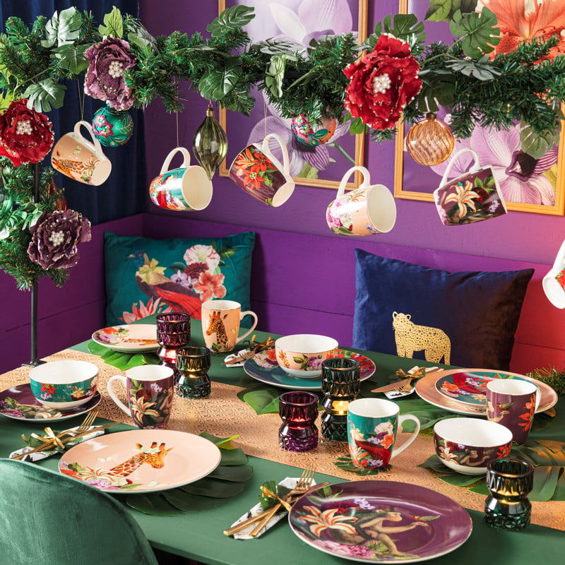 Dinerbord aap - paars - ø 26 cm 