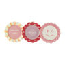 Gebaksbordje smile - roze/rood - ø18 cm
