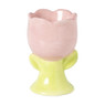 Eierdopje tulp - roze/groen - ø5.6x8.7 cm