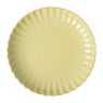 Dinerbord geschulpt - geel - ø25.6x3 cm