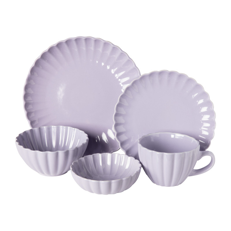 Mok geschulpt - lila - 300 ml