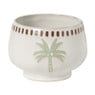 Schaaltje palmboom - beige/groen - ø11.15x8.5 cm