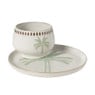 Schaaltje palmboom - beige/groen - ø11.15x8.5 cm