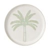 Serveerbord palmboom - beige/groen - ø21x1.8 cm