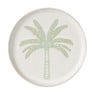 Serveerbord palmboom - beige/groen - ø21x1.8 cm