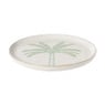Serveerbord palmboom - beige/groen - ø21x1.8 cm