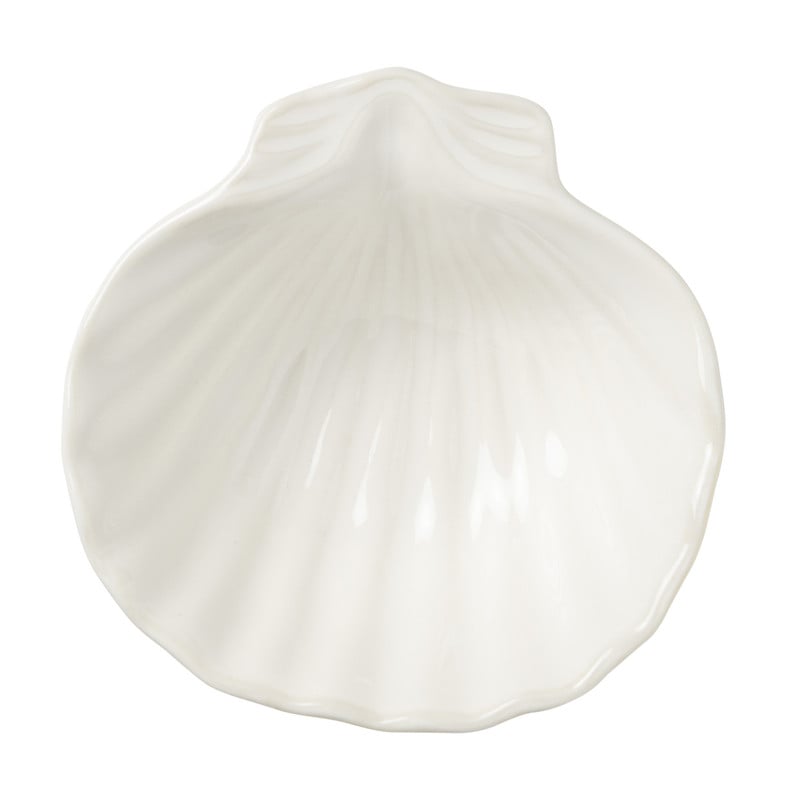 Schaaltje schelp - wit - 4.9x11.5x12.5 cm