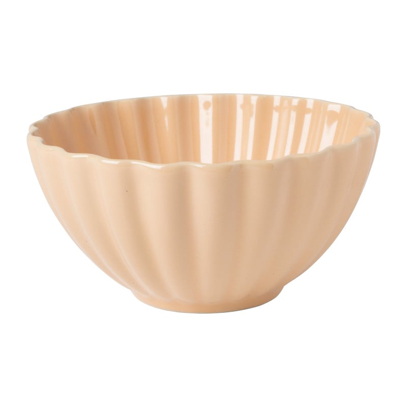 Schaal geschulpt - peach - ø14x6.8 cm