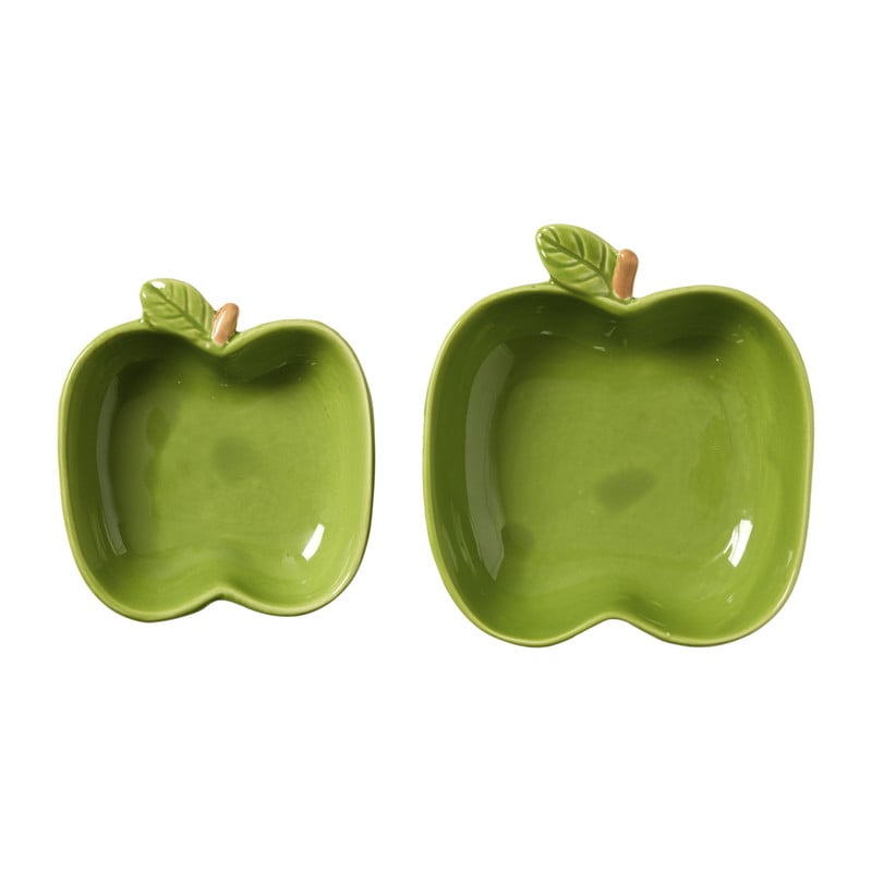 Schaaltje appel groot - groen - 4.2x12.3x13 cm