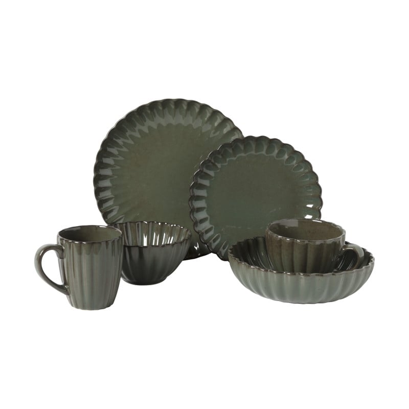 Dinerbord Caro - groen - ø25.6x3 cm 