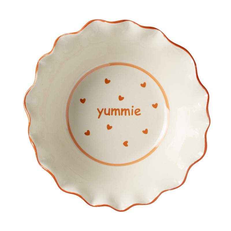 Schaaltje yummie - roze/rood - ø16x6 cm