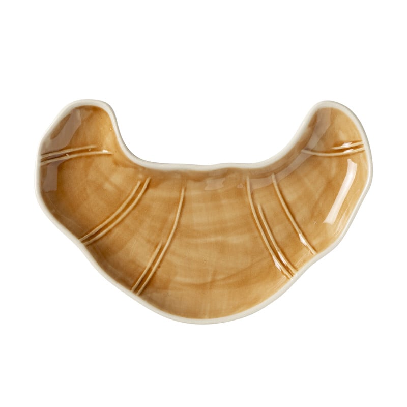 Schaaltje croissant - bruin -2x16x11 cm
