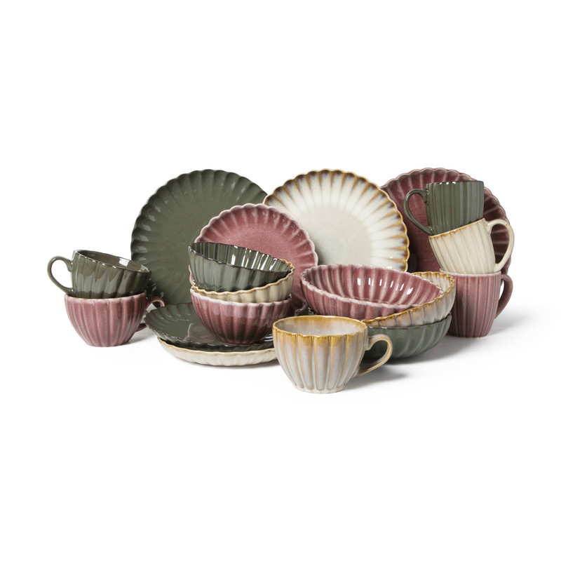 Dinerbord Caro - beige - ø25.6x3 cm 