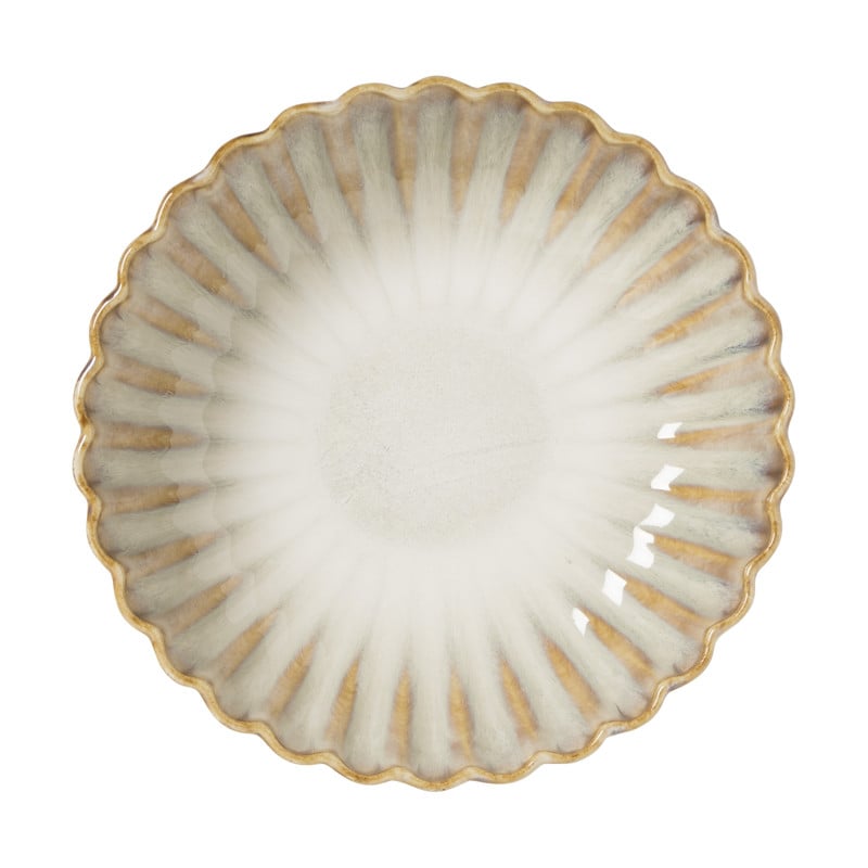 Diep bord Caro - beige - ø20.4x5.5 cm