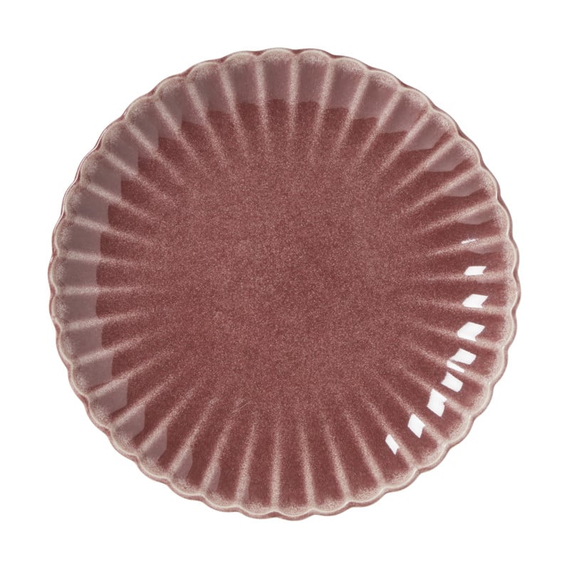 Dinerbord Caro - bordeauxrood - ø25.6x3 cm 