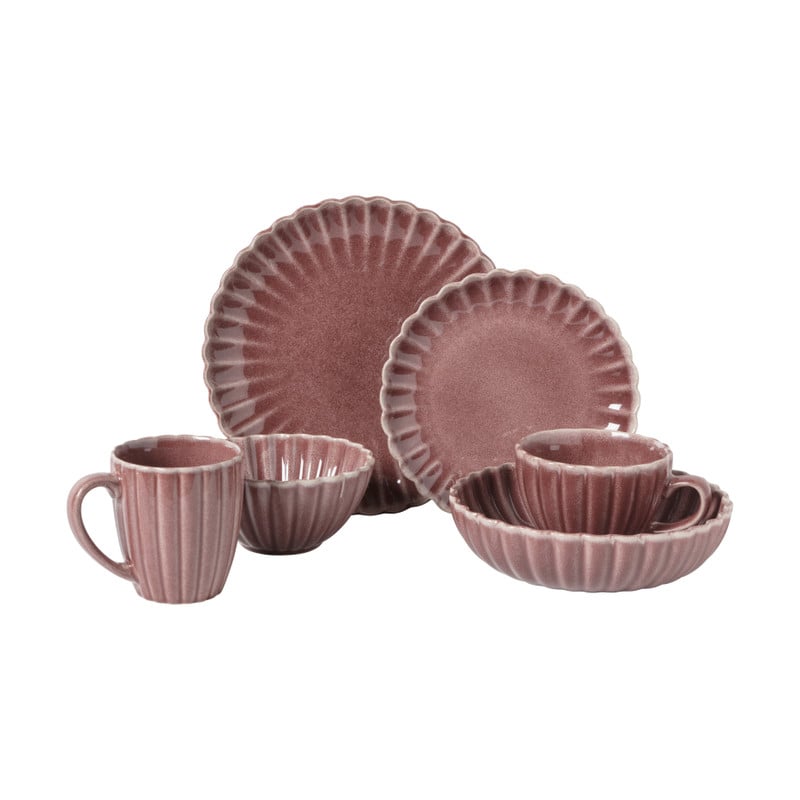 Dinerbord Caro - bordeauxrood - ø25.6x3 cm 