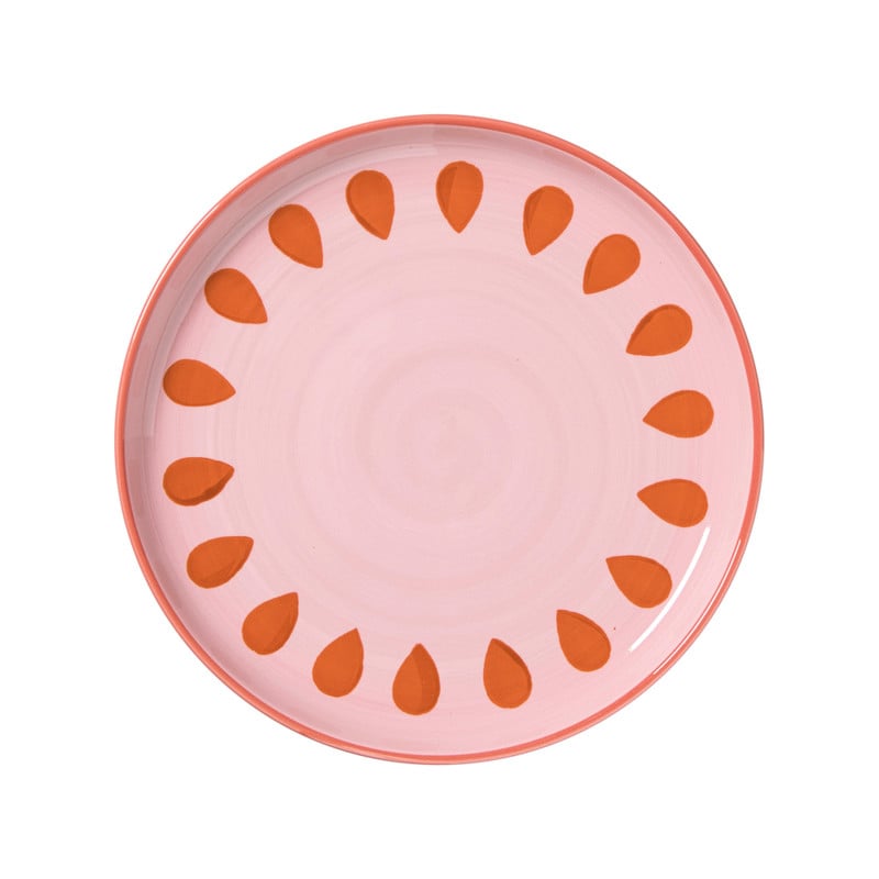 Ontbijtbord jolie - roze - ø21x2.1 cm