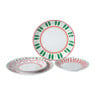 Dinerbord holly jolly - rood - ø26.8x2.8 cm
