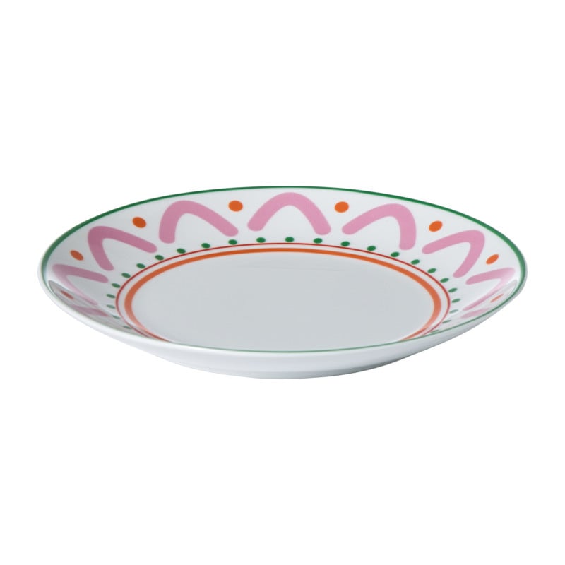 Ontbijtbord holly jolly - roze - ø20.6x2.5 cm