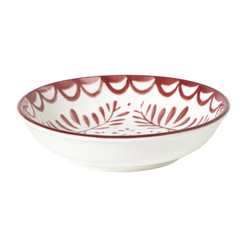 Schoteltje sterre - rood/wit - ø9.7x2 cm
