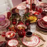 Dinerbord sterre - rood/wit - ø26.8x2.6 cm