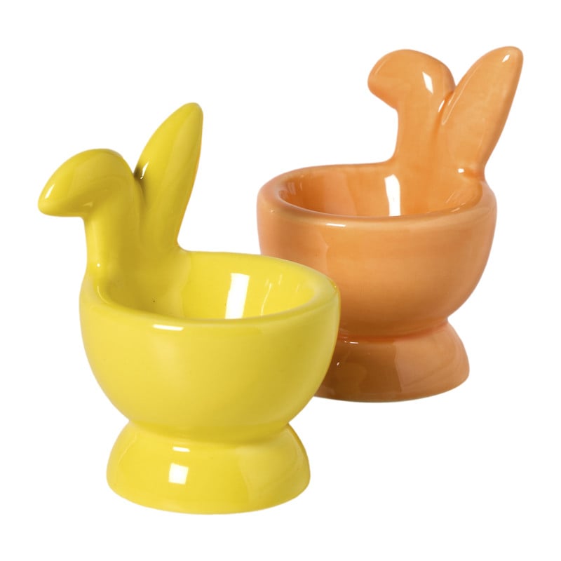 Eierdopje met oren - oranje