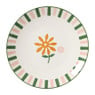Ontbijtbord bloem streep - multikleur - ø21.7x2.1 cm