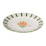 Ontbijtbord bloem streep - multikleur - ø21.7x2.1 cm