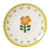 Ontbijtbord bloem - geel - ø21.7x2.1 cm