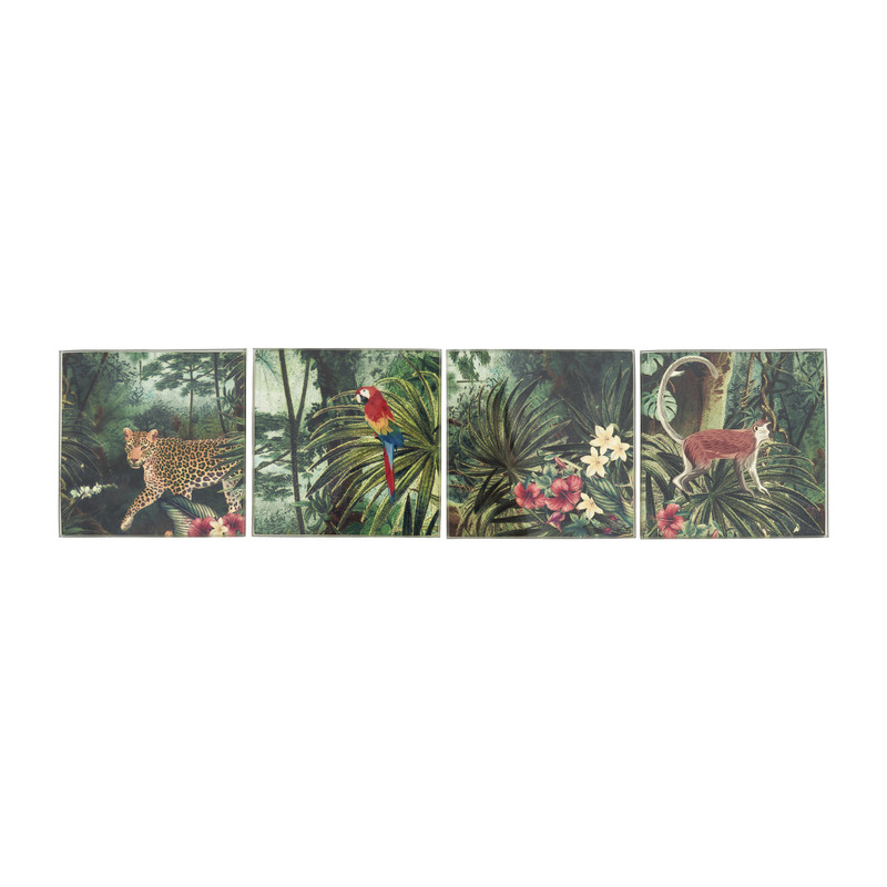 Onderzetters jungle - 9x9 cm - set van 4