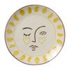 Ontbijtbord luna - beige/roze/geel - ø21x2.5 cm