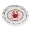 Serveerbord krab - blauw - 39.5x32 cm