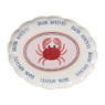 Serveerbord krab - blauw - 39.5x32 cm
