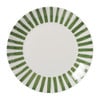 Ontbijtbord streep - groen/wit - ø20.5x2 cm