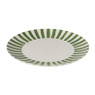 Dinerbord streep - groen/wit - ø26.5x2 cm