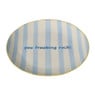 Ontbijtbord streep - blauw - ø2.5x21 cm - Happy at Home by Sanny