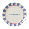 Dinerbord - blauw - ø25.5x3.5 cm - Happy at Home by Sanny