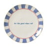 Dinerbord - blauw - ø25.5x3.5 cm - Happy at Home by Sanny