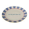 Dinerbord - blauw - ø25.5x3.5 cm - Happy at Home by Sanny