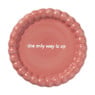 Mini plateau golvende rand - roze - ø13.8x1.5 cm - Happy at Home by Sanny