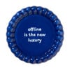 Mini plateau golvende rand - blauw - ø13.8x1.5 cm - Happy at Home by Sanny