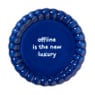 Mini plateau golvende rand - blauw - ø13.8x1.5 cm - Happy at Home by Sanny