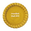 Mini plateau golvende rand - geel - ø13.8x1.5 cm - Happy at Home by Sanny