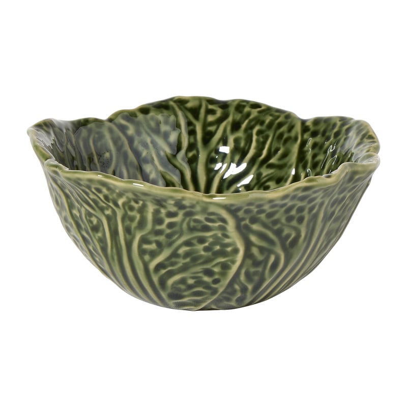 Schaaltje koolblad - groen - ø14x6.2 cm