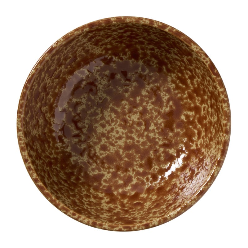 Schaaltje gevlekt groot - bruin - ø15.4x6.1 cm